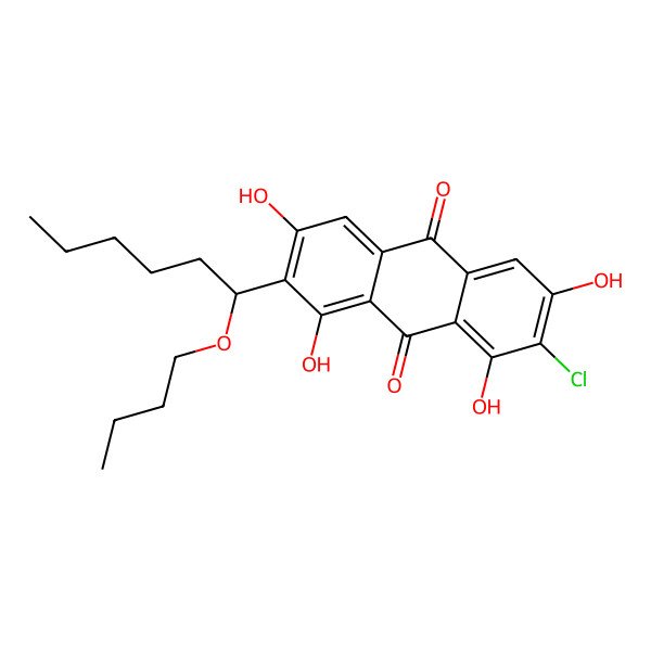 2D Structure of (1'S)-7-chloroaverantin-1'-butyl ether