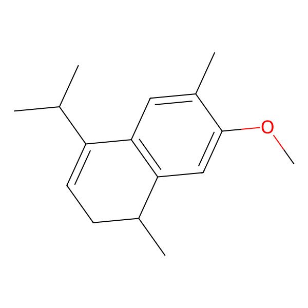 2D Structure of (1S)-7-methoxy-1,6-dimethyl-4-propan-2-yl-1,2-dihydronaphthalene