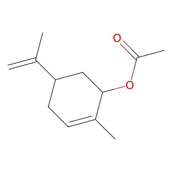 2D Structure of (1S-cis)-2-Methyl-5-(1-methylvinyl)-2-cyclohexen-1-yl acetate