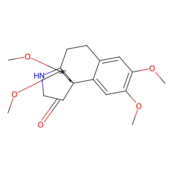 2D Structure of (1S,10S)-4,5,11,12-tetramethoxy-17-azatetracyclo[8.4.3.01,10.02,7]heptadeca-2,4,6,11-tetraen-13-one