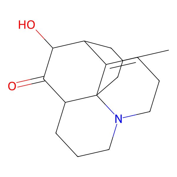 2D Structure of (1S,10S,12S,13R,15R)-12-hydroxy-15-methyl-6-azatetracyclo[8.6.0.01,6.02,13]hexadec-2-en-11-one