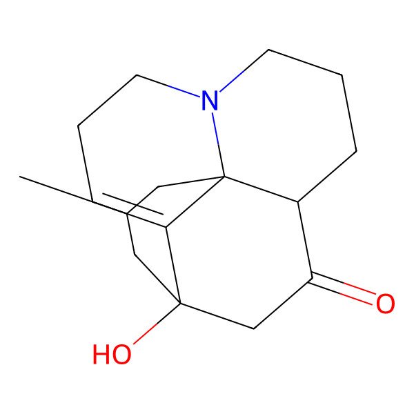 2D Structure of (1S,10S,13R,15S)-13-hydroxy-15-methyl-6-azatetracyclo[8.6.0.01,6.02,13]hexadec-2-en-11-one