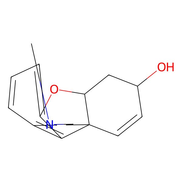 2D Structure of (1S,12S,14R)-4-methyl-11-oxa-4-azatetracyclo[8.6.1.01,12.06,17]heptadeca-6(17),7,9,15-tetraen-14-ol