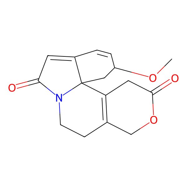 2D Structure of (1S,16R)-16-methoxy-5-oxa-10-azatetracyclo[8.7.0.01,13.02,7]heptadeca-2(7),12,14-triene-4,11-dione
