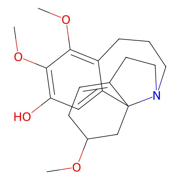 2D Structure of (1S,17S)-5,6,17-trimethoxy-11-azatetracyclo[9.7.0.01,14.02,7]octadeca-2,4,6,14-tetraen-4-ol
