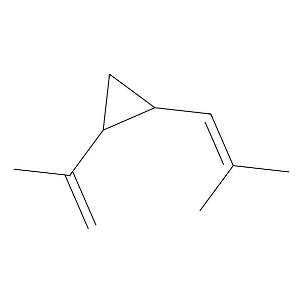 2D Structure of (1S,2R)-1-(2-methylprop-1-enyl)-2-prop-1-en-2-ylcyclopropane