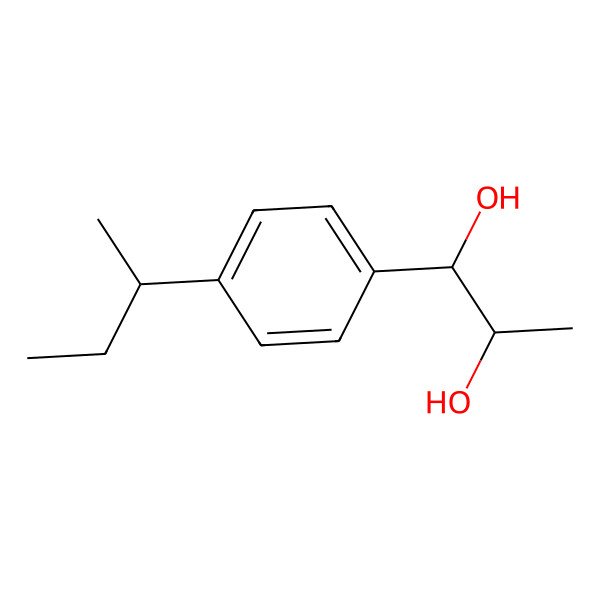 2D Structure of (1S,2R)-1-[4-[(2S)-butan-2-yl]phenyl]propane-1,2-diol