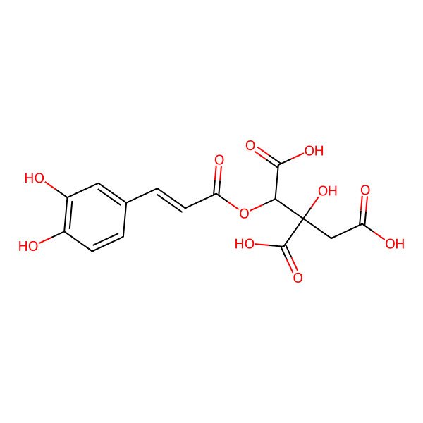 2D Structure of (1S,2R)-1-[(E)-3-(3,4-dihydroxyphenyl)prop-2-enoyl]oxy-2-hydroxypropane-1,2,3-tricarboxylic acid
