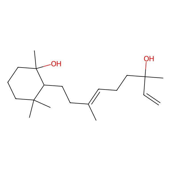 2D Structure of (1S,2R)-2-[(3E,7S)-7-hydroxy-3,7-dimethylnona-3,8-dienyl]-1,3,3-trimethylcyclohexan-1-ol