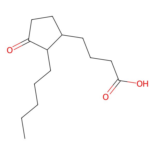 2D Structure of (1S,2R)-3-oxo-2-pentylcyclopentane-1-butyric acid