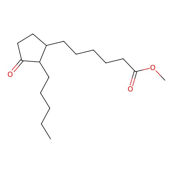 2D Structure of (1S,2R)-3-oxo-2-pentylcyclopentane-1-hexanoic acid methyl ester
