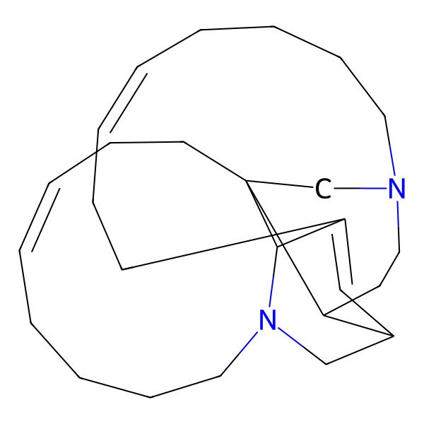 2D Structure of (1S,2R,10Z,16S,23Z,27R)-5,18-Diazapentacyclo[12.12.1.11,5.02,16.018,27]octacosa-10,14,23-triene