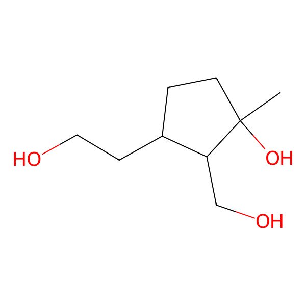2D Structure of (1S,2R,3R)-3-(2-hydroxyethyl)-2-(hydroxymethyl)-1-methylcyclopentan-1-ol