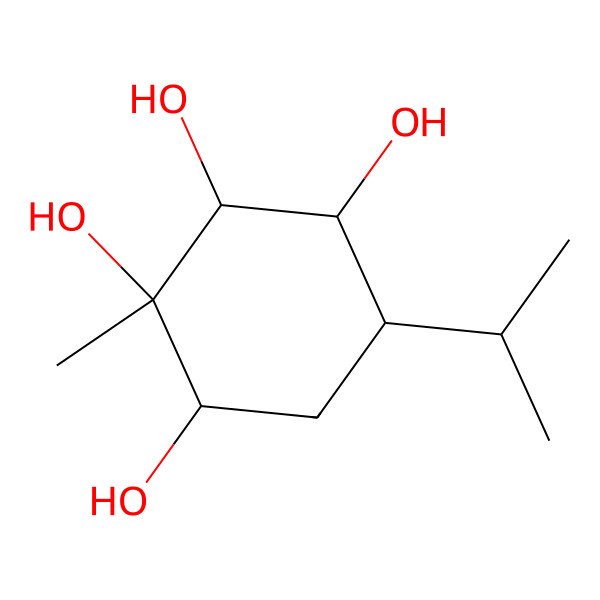 2D Structure of (1S,2R,3R,4R,5S)-2-methyl-5-propan-2-ylcyclohexane-1,2,3,4-tetrol