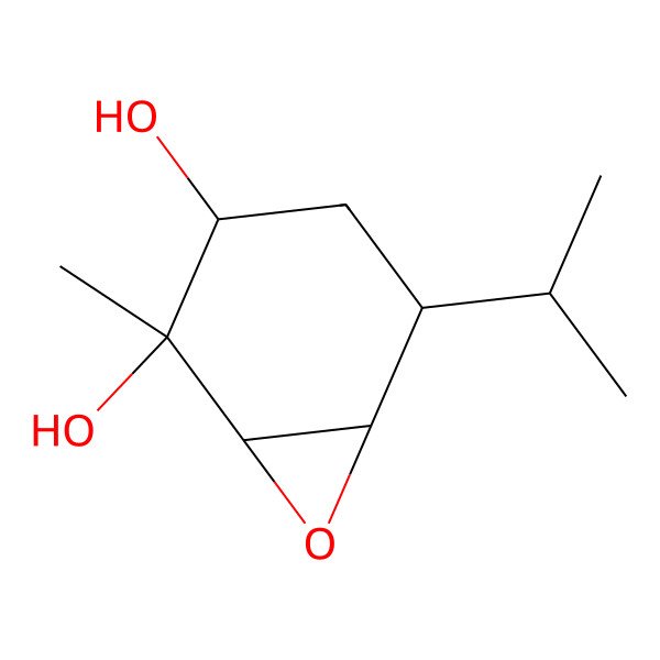 2D Structure of (1S,2R,3R,5S,6S)-2-methyl-5-propan-2-yl-7-oxabicyclo[4.1.0]heptane-2,3-diol