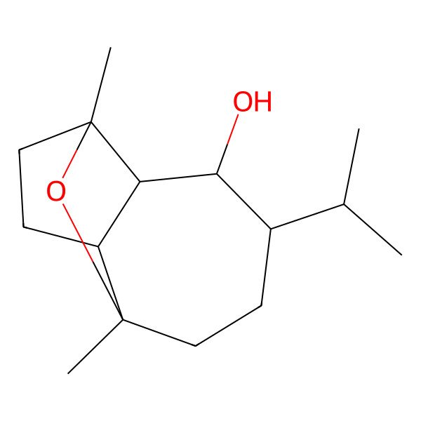 2D Structure of (1S,2R,3S,4R,7R,9R)-7,9-dimethyl-4-propan-2-yl-8-oxatricyclo[5.4.0.02,9]undecan-3-ol