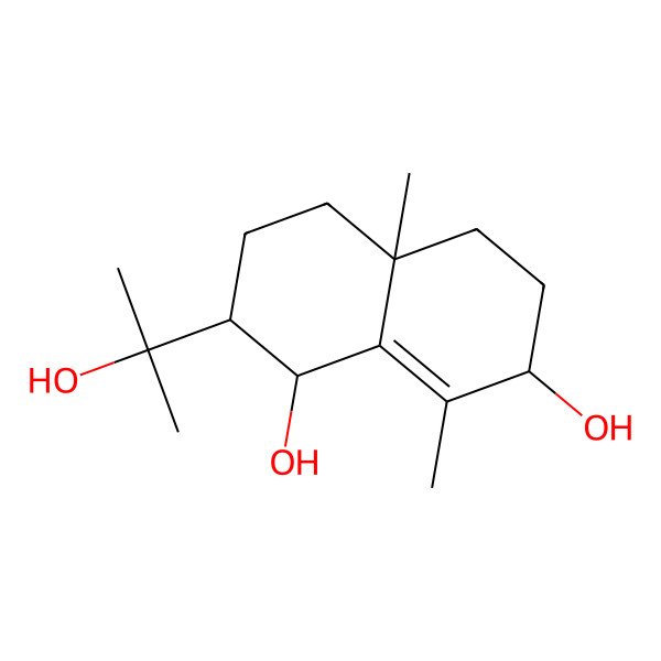 2D Structure of (1S,2R,4aS,7R)-2-(2-hydroxypropan-2-yl)-4a,8-dimethyl-2,3,4,5,6,7-hexahydro-1H-naphthalene-1,7-diol