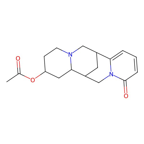 2D Structure of [(1S,2R,4R,9S)-14-oxo-7,15-diazatetracyclo[7.7.1.02,7.010,15]heptadeca-10,12-dien-4-yl] acetate