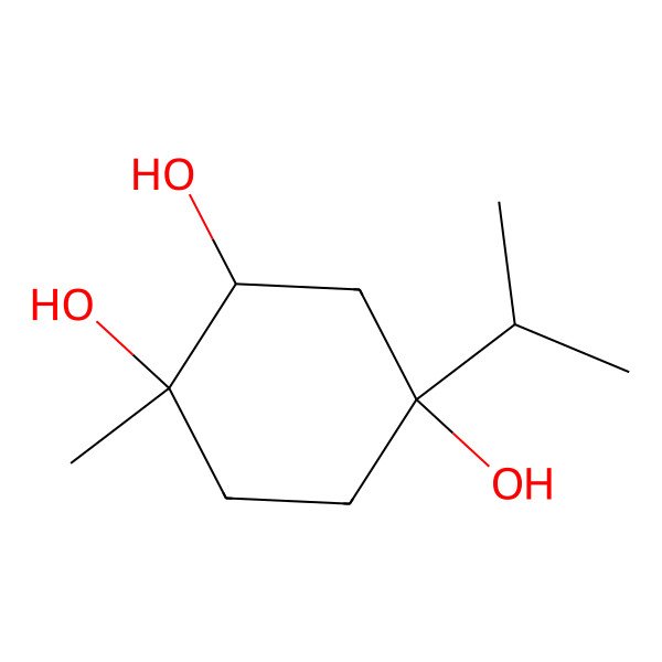 2D Structure of (1S,2R,4S)-1-methyl-4-propan-2-ylcyclohexane-1,2,4-triol