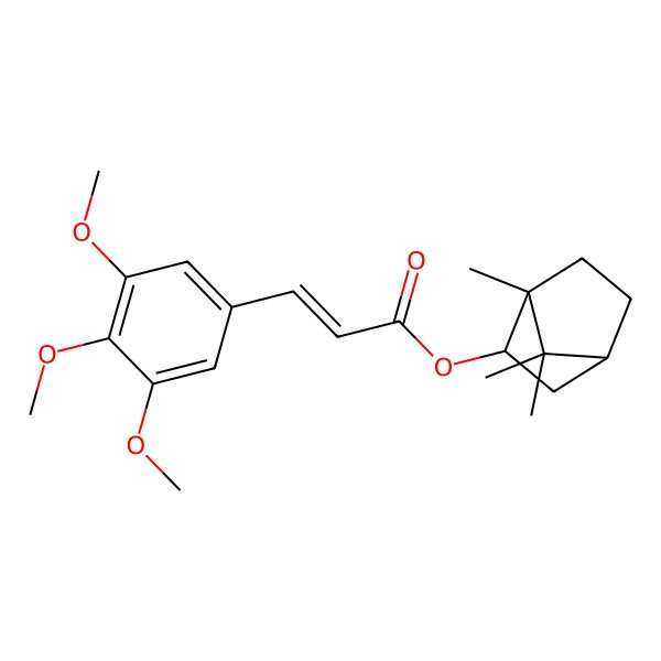 2D Structure of [(1S,2R,4S)-1,7,7-trimethyl-2-bicyclo[2.2.1]heptanyl] 3-(3,4,5-trimethoxyphenyl)prop-2-enoate