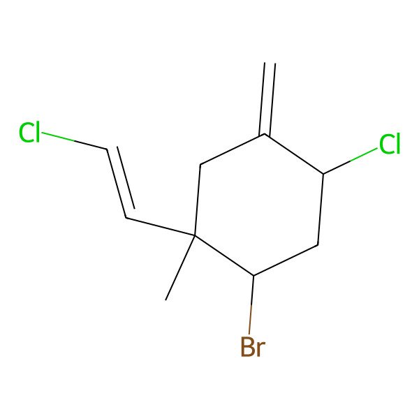 2D Structure of (1S,2R,4S)-2-bromo-4-chloro-1-[(E)-2-chloroethenyl]-1-methyl-5-methylidenecyclohexane