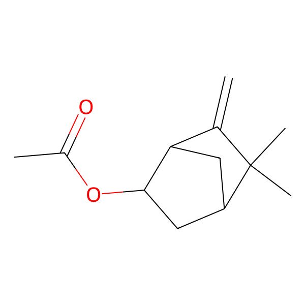 2D Structure of [(1S,2R,4S)-5,5-dimethyl-6-methylidene-2-bicyclo[2.2.1]heptanyl] acetate