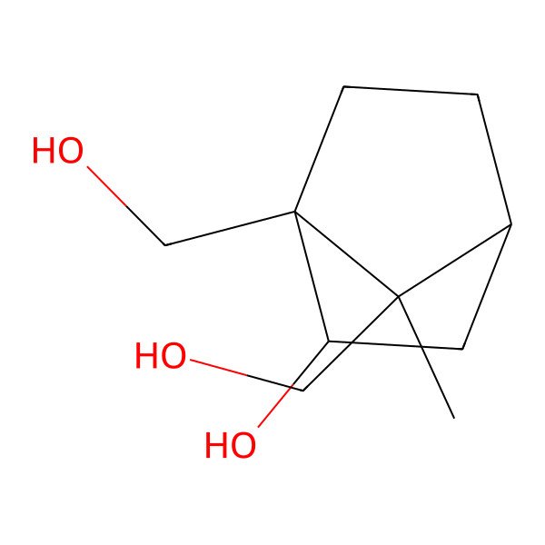 2D Structure of (1S,2R,4S,7S)-1,7-bis(hydroxymethyl)-7-methylbicyclo[2.2.1]heptan-2-ol