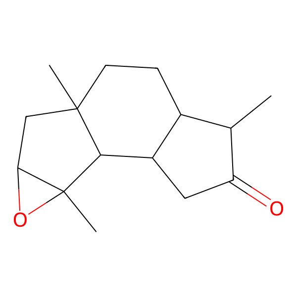 2D Structure of (1S,2R,5R,6S,9R,11S,13R)-5,9,13-trimethyl-12-oxatetracyclo[7.4.0.02,6.011,13]tridecan-4-one
