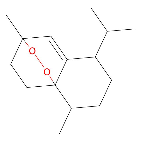 2D Structure of (1S,2R,5R,8S)-2,8-dimethyl-5-propan-2-yl-9,10-dioxatricyclo[6.2.2.01,6]dodec-6-ene