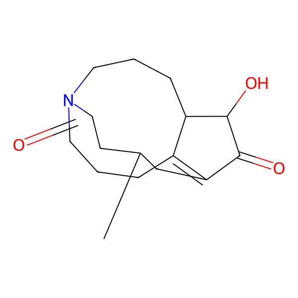 2D Structure of (1S,2R,6R)-2-hydroxy-6-methyl-9-azatricyclo[7.4.3.04,13]hexadec-4(13)-ene-3,8-dione