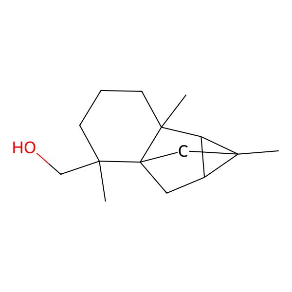 2D Structure of [(1S,2R,6R,7S,9R)-2,6,8-trimethyl-2-tetracyclo[6.2.1.01,6.07,9]undecanyl]methanol