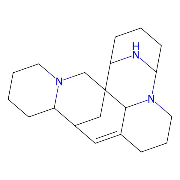 2D Structure of (1S,2R,6S,13R,14R,21R)-7,19,23-triazahexacyclo[9.9.1.11,13.12,6.07,21.014,19]tricos-11-ene