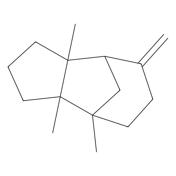 2D Structure of (1S,2R,6S,7S)-1,2,6-trimethyl-8-methylidenetricyclo[5.3.1.02,6]undecane