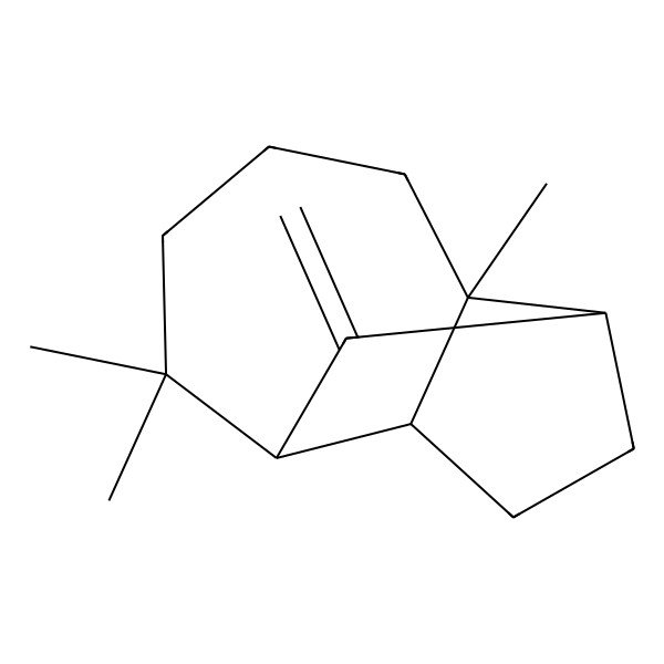 2D Structure of (1S,2R,7R,9R)-2,6,6-trimethyl-8-methylidenetricyclo[5.4.0.02,9]undecane
