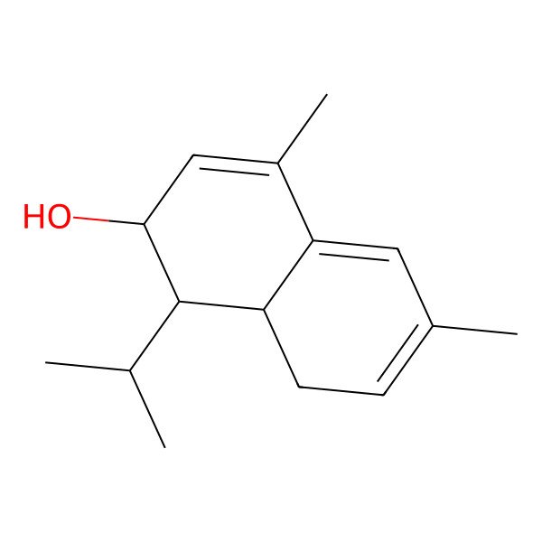 2D Structure of (1S,2R,8aS)-4,6-dimethyl-1-propan-2-yl-1,2,8,8a-tetrahydronaphthalen-2-ol