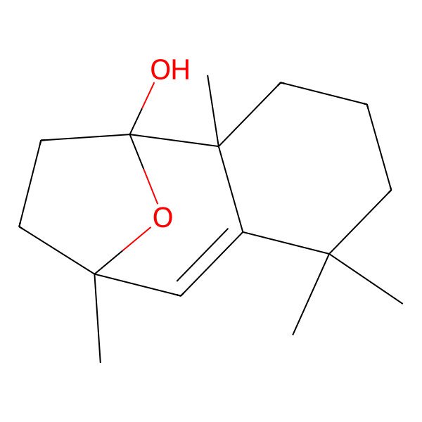 2D Structure of (1S,2R,9R)-2,6,6,9-tetramethyl-12-oxatricyclo[7.2.1.02,7]dodec-7-en-1-ol