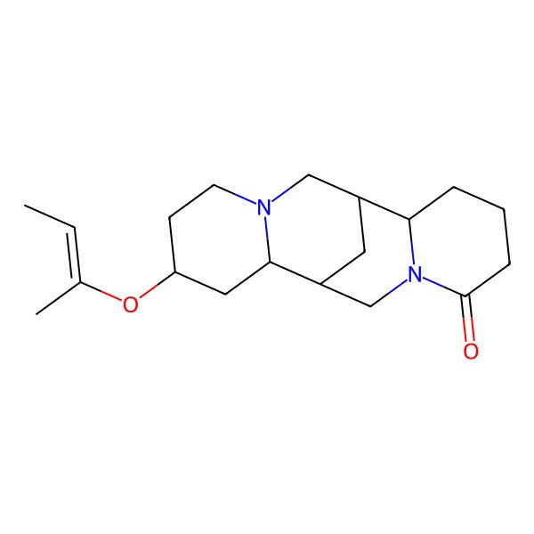 2D Structure of (1S,2R,9R,10S,12S)-12-[(E)-but-2-en-2-yl]oxy-7,15-diazatetracyclo[7.7.1.02,7.010,15]heptadecan-6-one