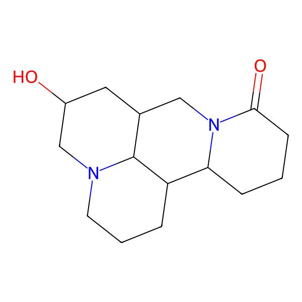 2D Structure of (1S,2R,9R,11S,17S)-11-hydroxy-7,13-diazatetracyclo[7.7.1.02,7.013,17]heptadecan-6-one