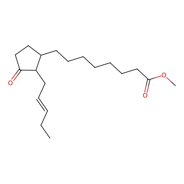 2D Structure of (1S,2S)-3-oxo-2-(2Z-pentenyl)cyclopentane-1-octanoic acid methyl ester