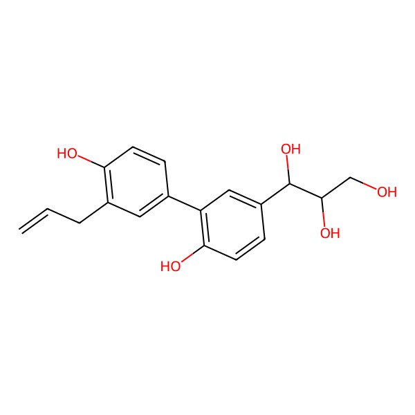 2D Structure of (1S,2S)-threo-Honokitriol