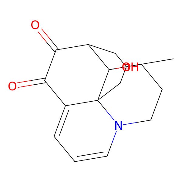 2D Structure of (1S,2S,13R,15R)-2-hydroxy-15-methyl-6-azatetracyclo[8.6.0.01,6.02,13]hexadeca-7,9-diene-11,12-dione