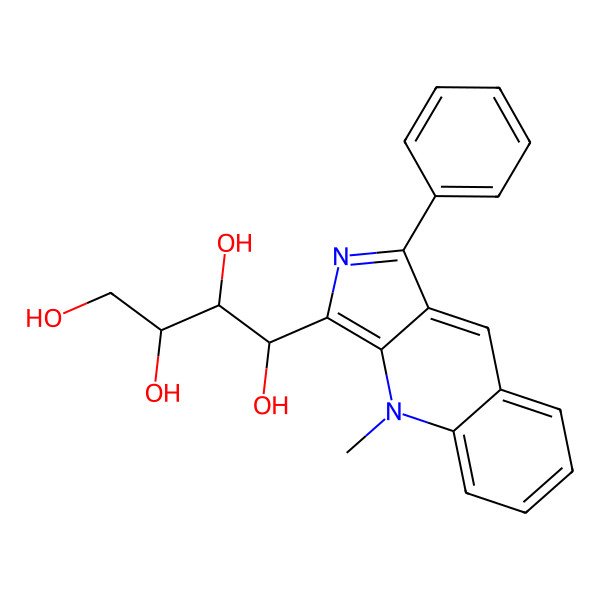 2D Structure of (1S,2S,3R)-1-(4-methyl-1-phenylpyrrolo[3,4-b]quinolin-3-yl)butane-1,2,3,4-tetrol