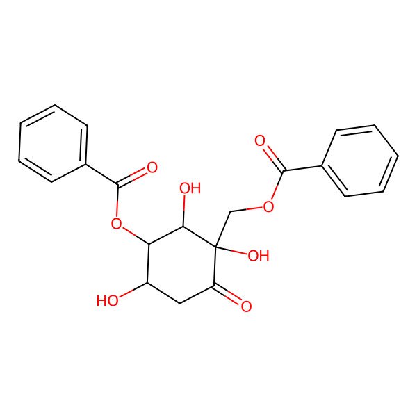 2D Structure of [(1S,2S,3R,4R)-3-benzoyloxy-1,2,4-trihydroxy-6-oxocyclohexyl]methyl benzoate