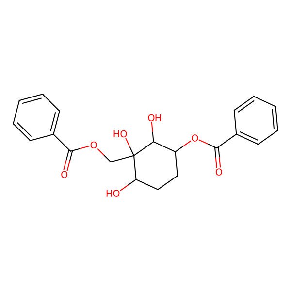 2D Structure of [(1S,2S,3R,6R)-3-benzoyloxy-1,2,6-trihydroxycyclohexyl]methyl benzoate