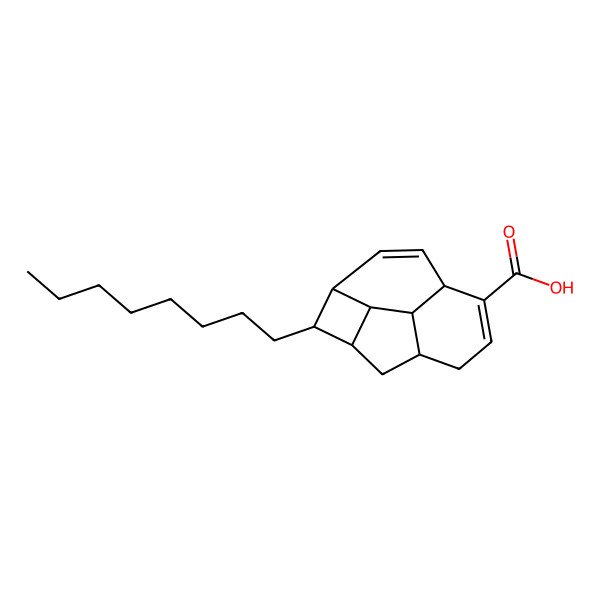 2D Structure of (1S,2S,3R,6R,10S,11S,12S)-2-octyltetracyclo[8.2.1.03,12.06,11]trideca-4,7-diene-7-carboxylic acid