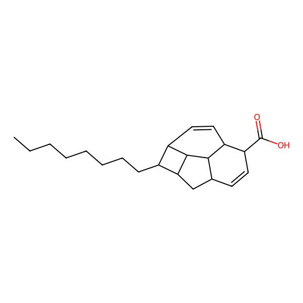 2D Structure of (1S,2S,3R,6R,7R,10S,11S,12S)-2-octyltetracyclo[8.2.1.03,12.06,11]trideca-4,8-diene-7-carboxylic acid