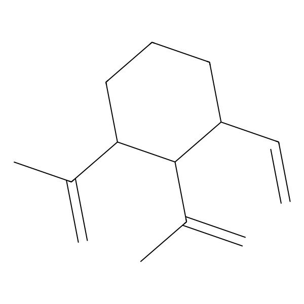 2D Structure of (1S,2S,3S)-1-ethenyl-2,3-bis(prop-1-en-2-yl)cyclohexane 2D Structure of (1S,2S,3S)-1-ethenyl-2,3-bis(prop-1-en-2-yl)cyclohexane