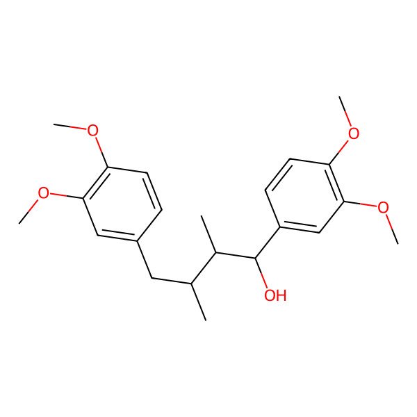 2D Structure of (1S,2S,3S)-1,4-bis(3,4-dimethoxyphenyl)-2,3-dimethylbutan-1-ol
