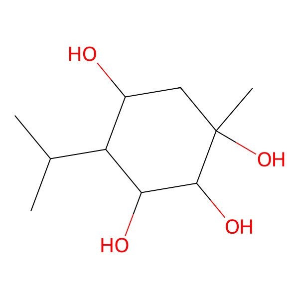 2D Structure of (1S,2S,3S,4R,5R)-1-methyl-4-propan-2-ylcyclohexane-1,2,3,5-tetrol