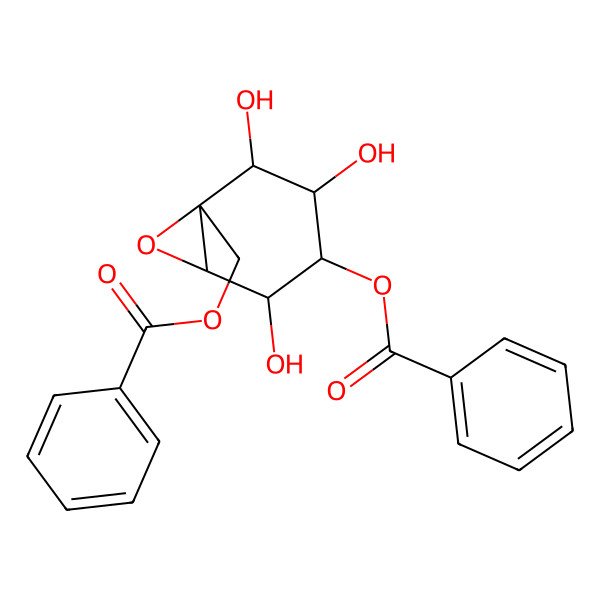2D Structure of [(1S,2S,3S,4S,5R,6R)-4-benzoyloxy-2,3,5-trihydroxy-7-oxabicyclo[4.1.0]heptan-1-yl]methyl benzoate